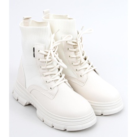 Boots à tige chaussette Ritius Beige 1