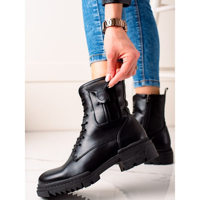 W. Potocki Bottines Potocki classiques à lacets noir 1