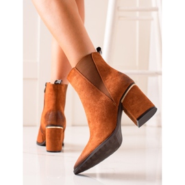 W. Potocki Bottes sur un poteau large Potocki brun 3