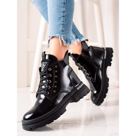 Filippo Bottines plateforme à lacets noir 1