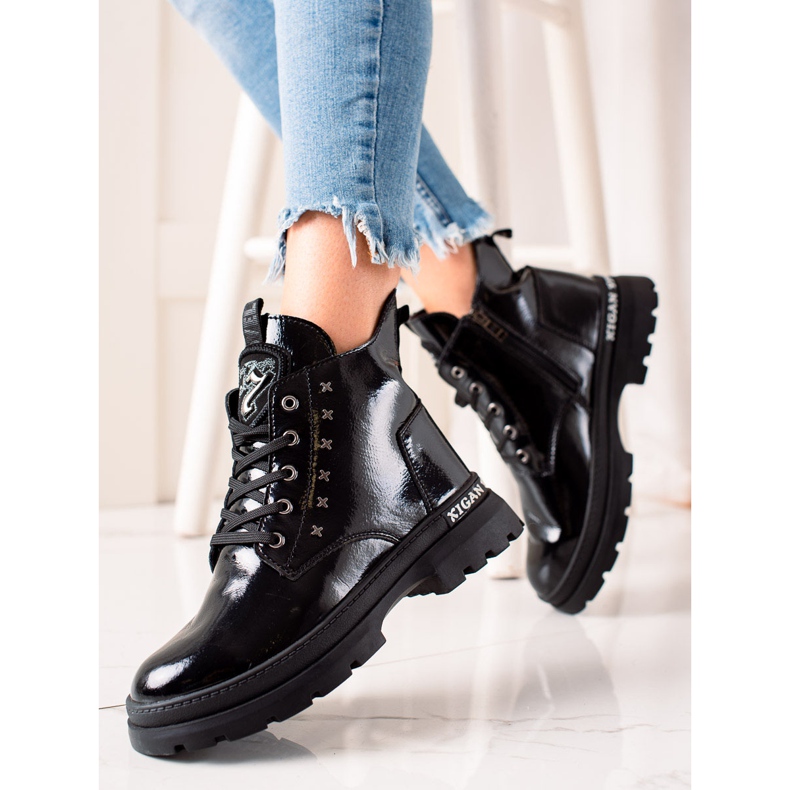 Filippo Bottines plateforme à lacets noir 1