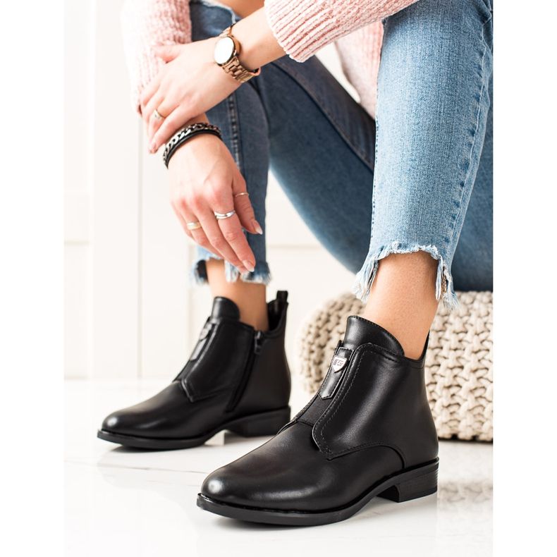 Camo Bottes chaudes avec fermeture éclair le noir 2