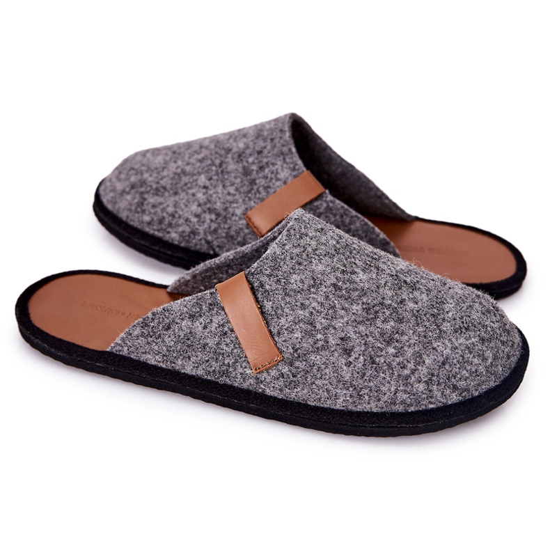 Big Star Chaussons Homme Home Panto Fino II167007 Gris-Marron brun noir 1