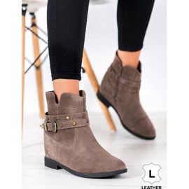 Filippo Bottines en cuir décorées beige 1