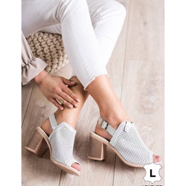 Sandales brillantes en cuir VINCEZA argent 1