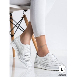 Goodin Chaussures en cuir ajouré blanc 1