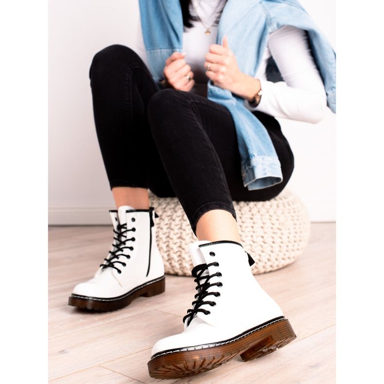 Lucky Shoes Trappeurs blancs confortables 1