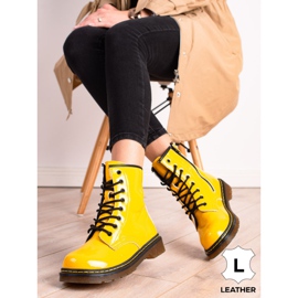 Filippo Trappeurs en cuir chaud jaune 1