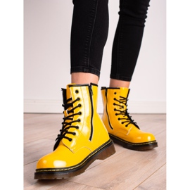 Filippo Trappeurs en cuir chaud jaune 2