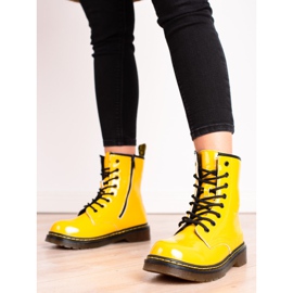 Filippo Trappeurs en cuir chaud jaune 3