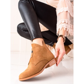 Camo Bottes chaudes avec fermeture éclair brun jaune 3
