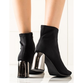 M.Daszyński Bottines de mode textile le noir 2