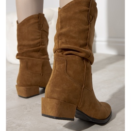 Bottes de cowboy chaudes camel Francis brun 2