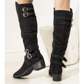 Bottes noires de Bakke le noir 1