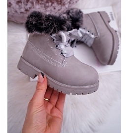 FRROCK Bottes Enfant Chauffées Avec Fourrure Grise Tesoro Trappers 2 FRROCK Bottes Enfant Chauffées Avec Fourrure Grise Tesoro Trappers 2