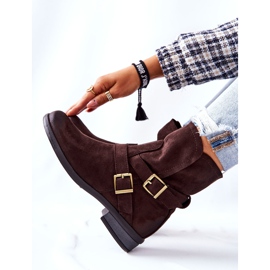 POTOCKI Bottines En Daim À Boucles Marron Renisse brun 1