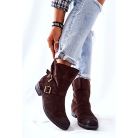 POTOCKI Bottines En Daim À Boucles Marron Renisse brun 5