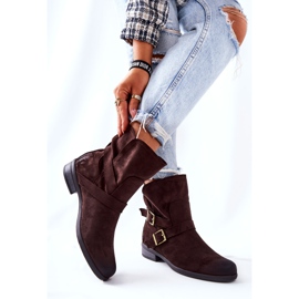 POTOCKI Bottines En Daim À Boucles Marron Renisse brun 4