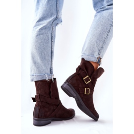 POTOCKI Bottines En Daim À Boucles Marron Renisse brun 2