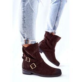 POTOCKI Bottines En Daim À Boucles Marron Renisse brun 3