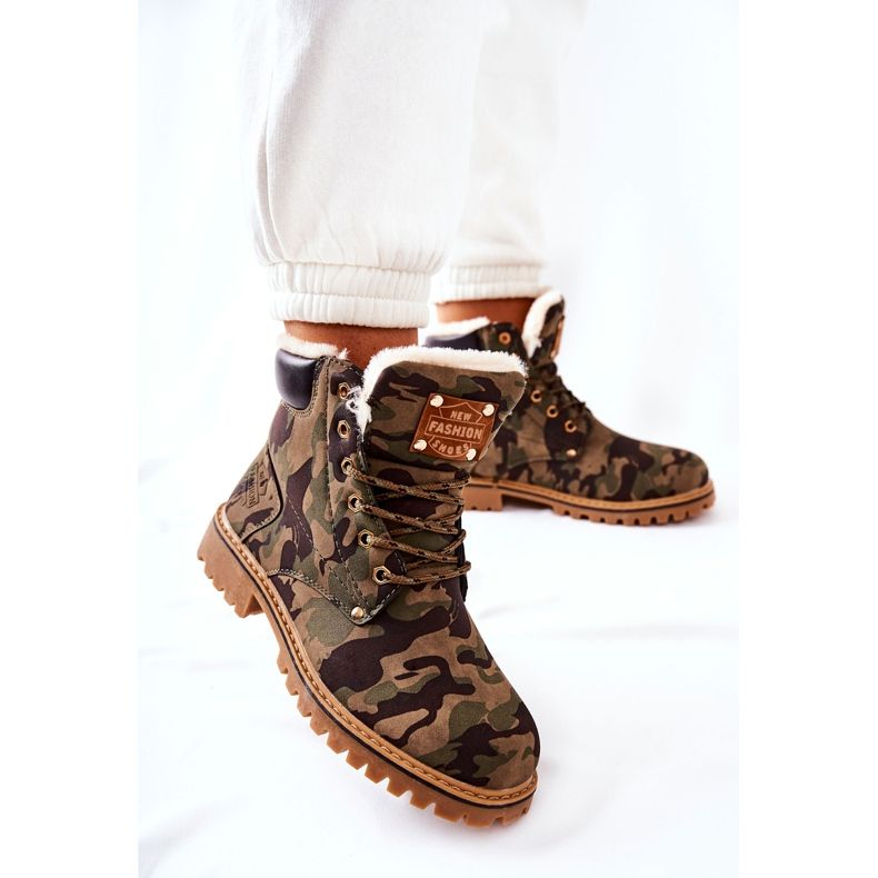 PH1 Bottes de randonnée isolées Camo Crush pour femmes beige brun vert 2 PH1 Bottes de randonnée isolées Camo Crush pour femmes beige brun vert 2