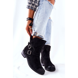 POTOCKI Bottes Renisse Noires En Daim Avec Boucles le noir 5