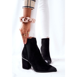 POTOCKI Bottes en daim noires à talon Coriseis le noir 1