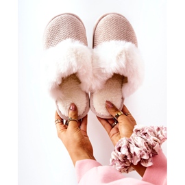 Chaussons Chauds Flamin Beige Avec Fourrure 1