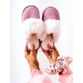 Chaussons roses chauds avec fourrure Flamin beige 1 Chaussons roses chauds avec fourrure Flamin beige 1
