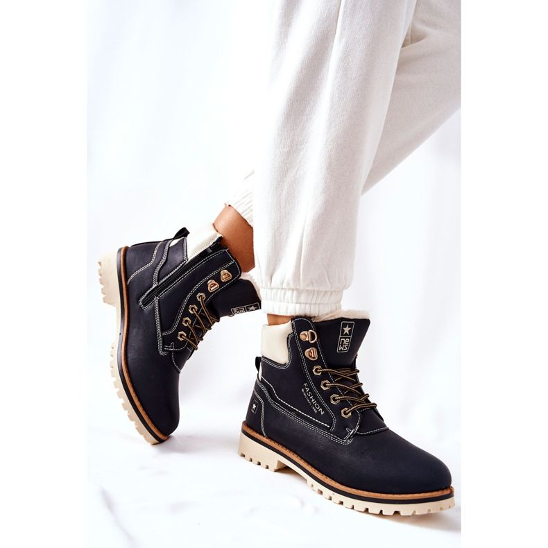 NEWS Trappers Femme Timberki Warmed Black Tiempo noir 1
