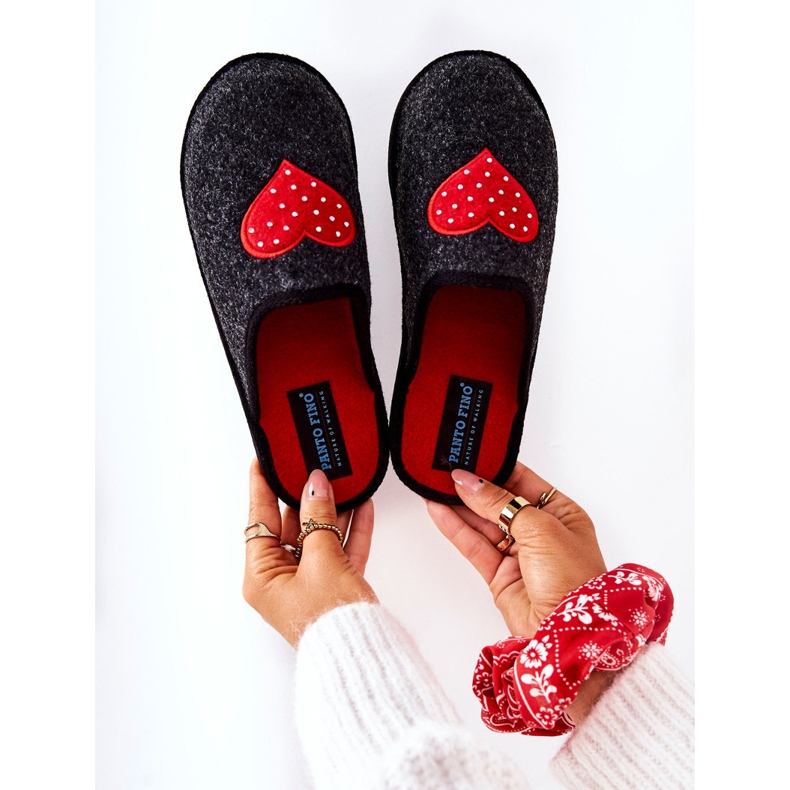 Big Star Accueil Chaussons Panto Fino II267009 Noir et Rouge le noir 1