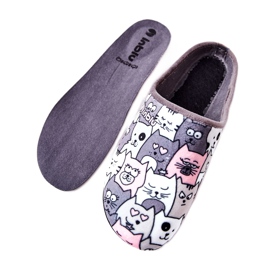 Inblu Chaussons Befado Chaussons Chats 155D200 Gris 2 Inblu Chaussons Befado Chaussons Chats 155D200 Gris 2
