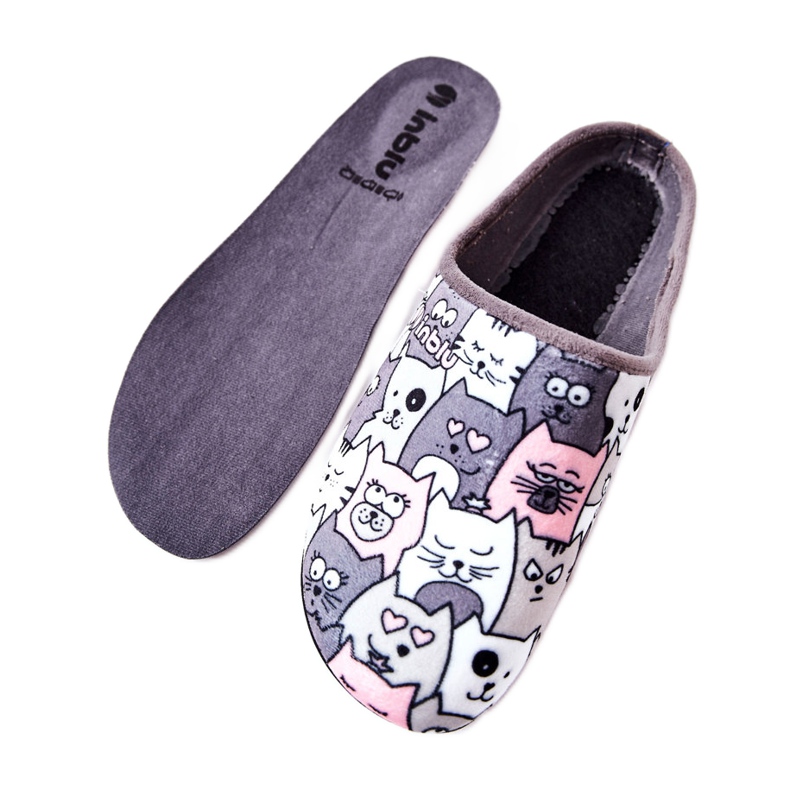 Inblu Chaussons Befado Chaussons Chats 155D200 Gris 2 Inblu Chaussons Befado Chaussons Chats 155D200 Gris 2