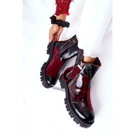 Boots Maciejka en cuir Noir-Bordeaux 05137-33 2