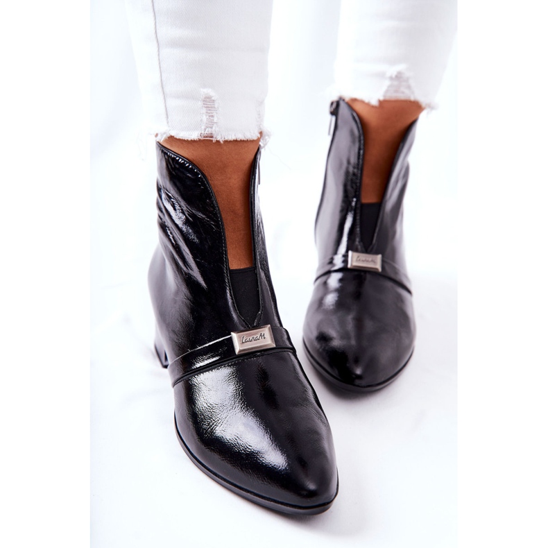 Bottes En Cuir Sur Talon Haut Laura Messi Noir 2268 1