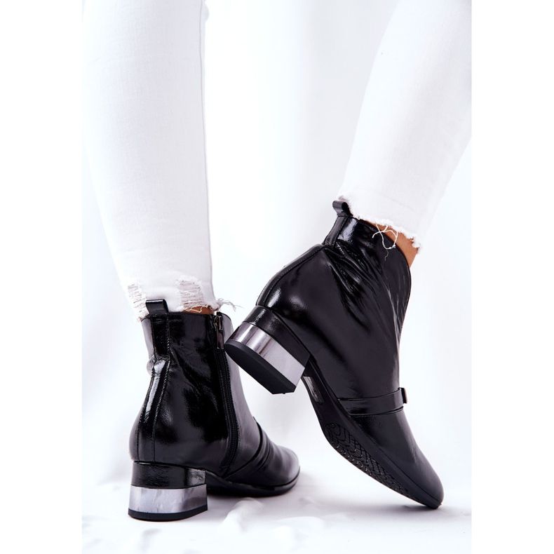 Bottes En Cuir Sur Talon Haut Laura Messi Noir 2268 2