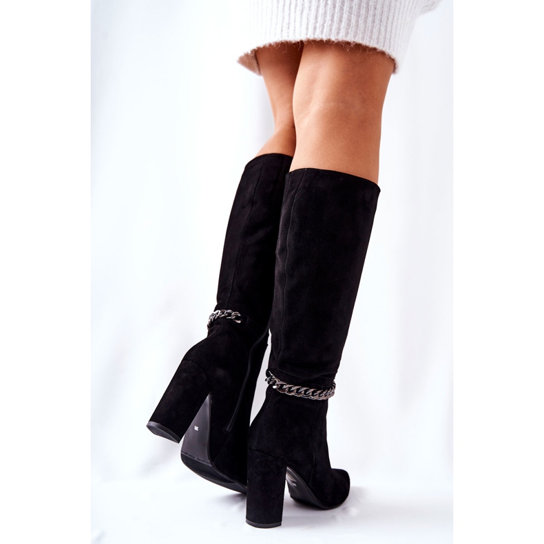 Bottes en daim noires Laura Messi pour femmes 2292 le noir 1
