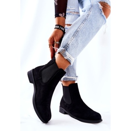 Bottines Chelsea en daim noires Astate le noir 2