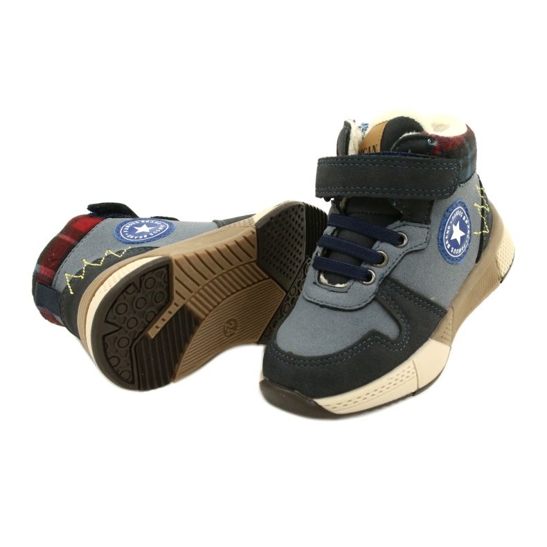 American Club Bottes de garçons avec la fourrure du club américain GC27 Blue marine bleu 4