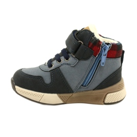 American Club Bottes de garçons avec la fourrure du club américain GC27 Blue marine bleu 2