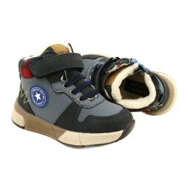 American Club Bottes de garçons avec la fourrure du club américain GC27 Blue marine bleu 5