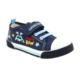 Baskets American Club Ten15 Navy Velcro bleu marin 2