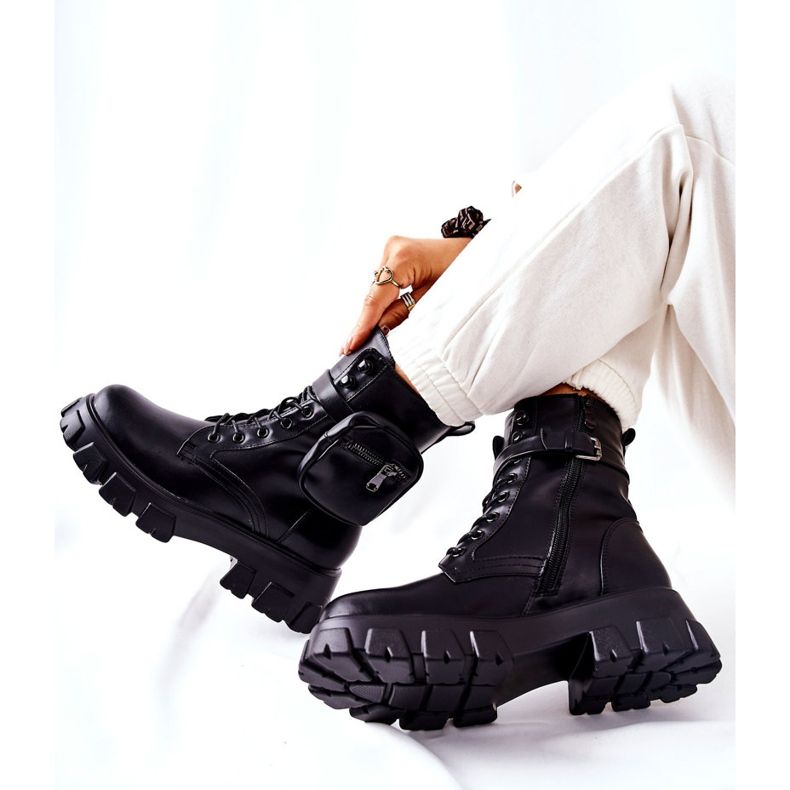 PG1 Bottes de travail Lanstrom noires avec ceinture rénale le noir 2 PG1 Bottes de travail Lanstrom noires avec ceinture rénale le noir 2