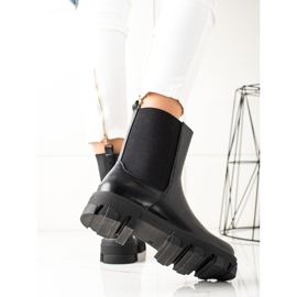 TRENDI Bottes sur la plate-forme noir 1