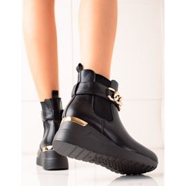 Groto Gogo Bottes compensées à la mode le noir 3