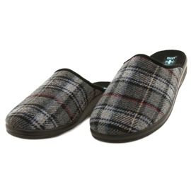 Chaussons Homme Plaid Adanex 24162 noir gris 2