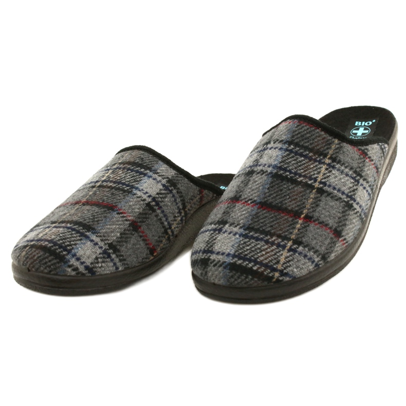 Chaussons Homme Plaid Adanex 24162 noir gris 2