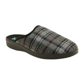 Chaussons Homme Plaid Adanex 24162 noir gris 1