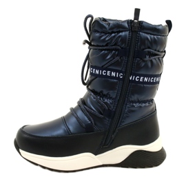 Bottes de neige pour enfants Miss Evento Waterproof 21DZ23-4325 noir bleu marine 2