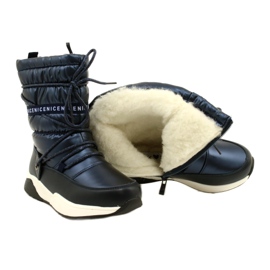Bottes de neige pour enfants Miss Evento Waterproof 21DZ23-4325 noir bleu marine 4